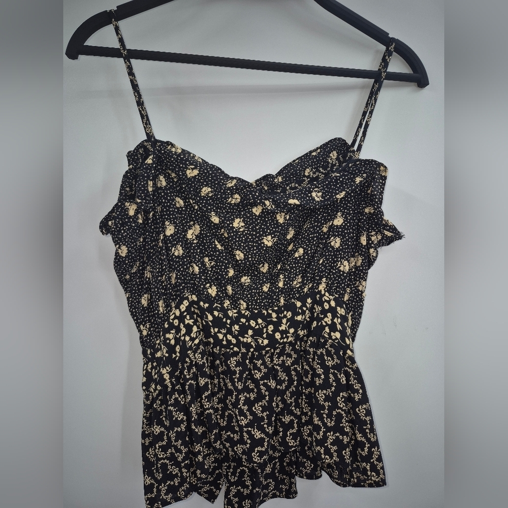 Betsey Johnson y2k Vintage 90s Rare Floral and Bow Black and Cream Patterned Set - Picture 5 of 16